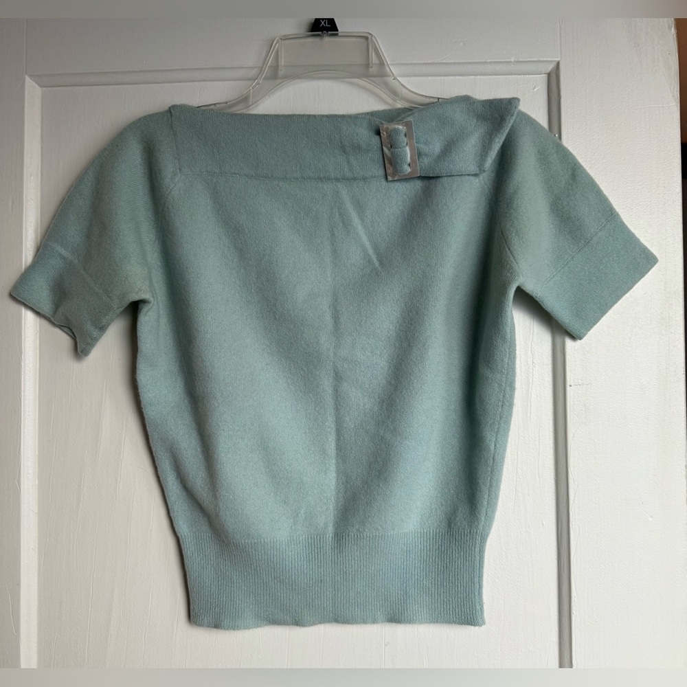 1950’s baby blue cashmere top by Dalton